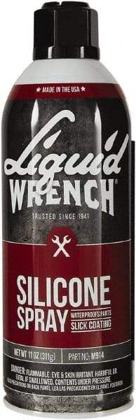 Liquid Wrench - 15 oz Aerosol Silicone Lubricant - Clear Yellow - Eagle Tool & Supply