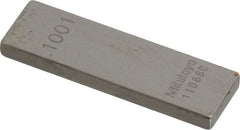 Mitutoyo - 0.1001" Rectangular Steel Gage Block - Accuracy Grade AS-1, Includes Certificate of Inspection - Eagle Tool & Supply