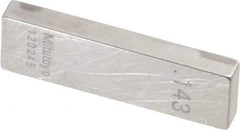 Mitutoyo - 0.143" Rectangular Steel Gage Block - Accuracy Grade AS-1, Includes Certificate of Inspection - Eagle Tool & Supply