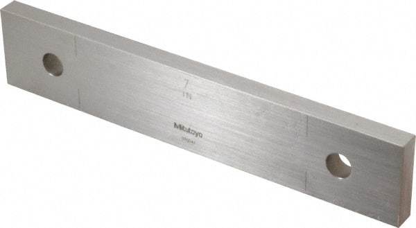 Mitutoyo - 7" Rectangular Steel Gage Block - Accuracy Grade 0, Includes Certificate of Inspection - Eagle Tool & Supply