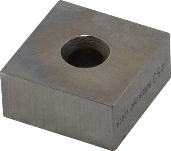 Mitutoyo - 0.45" Square Steel Gage Block - Accuracy Grade 0, Includes Certificate of Inspection - Eagle Tool & Supply