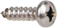 Value Collection - #6 Pan Head Phillips Sheet Metal Screw - Stainless Steel, 1/2" Length Under Head, Grade 316 - Eagle Tool & Supply