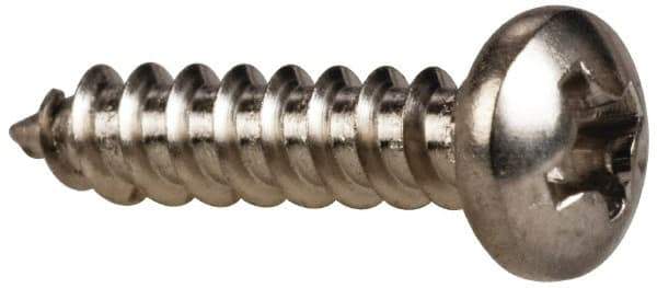 Value Collection - #6 Pan Head Phillips Sheet Metal Screw - Stainless Steel, 5/8" Length Under Head, Grade 316 - Eagle Tool & Supply