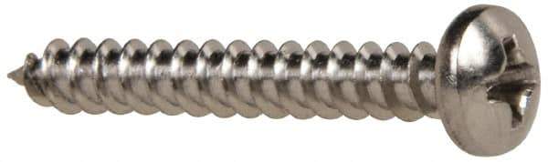 Value Collection - #6 Pan Head Phillips Sheet Metal Screw - Stainless Steel, 1" Length Under Head, Grade 316 - Eagle Tool & Supply