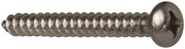 Value Collection - #6 Pan Head Phillips Sheet Metal Screw - Stainless Steel, 1-1/4" Length Under Head, Grade 316 - Eagle Tool & Supply