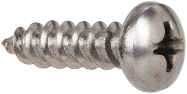 Value Collection - #8 Pan Head Phillips Sheet Metal Screw - Stainless Steel, 5/8" Length Under Head, Grade 316 - Eagle Tool & Supply