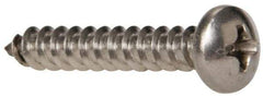 Value Collection - #8 Pan Head Phillips Sheet Metal Screw - Stainless Steel, 1" Length Under Head, Grade 316 - Eagle Tool & Supply