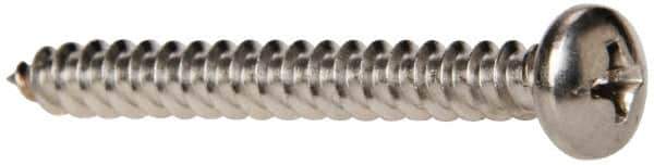 Value Collection - #8 Pan Head Phillips Sheet Metal Screw - Stainless Steel, 1-1/2" Length Under Head, Grade 316 - Eagle Tool & Supply