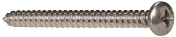 Value Collection - #8 Pan Head Phillips Sheet Metal Screw - Stainless Steel, 2" Length Under Head, Grade 316 - Eagle Tool & Supply