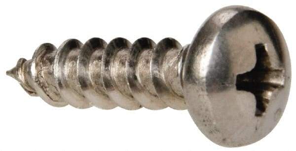 Value Collection - #10 Pan Head Phillips Sheet Metal Screw - Stainless Steel, 3/4" Length Under Head, Grade 316 - Eagle Tool & Supply