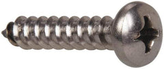 Value Collection - #10 Pan Head Phillips Sheet Metal Screw - Stainless Steel, 1-1/4" Length Under Head, Grade 316 - Eagle Tool & Supply