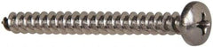 Value Collection - #10 Pan Head Phillips Sheet Metal Screw - Stainless Steel, 2" Length Under Head, Grade 316 - Eagle Tool & Supply
