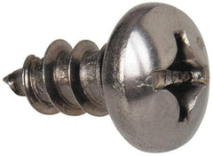 Value Collection - #12 Pan Head Phillips Sheet Metal Screw - Stainless Steel, 1/2" Length Under Head, Grade 316 - Eagle Tool & Supply
