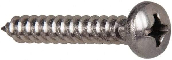Value Collection - #12 Pan Head Phillips Sheet Metal Screw - Stainless Steel, 1-1/2" Length Under Head, Grade 316 - Eagle Tool & Supply