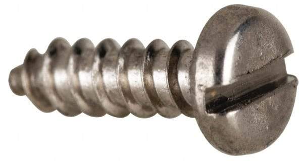 Value Collection - #14 Pan Head Slotted Sheet Metal Screw - Stainless Steel, 3/4" Length Under Head, Grade 316 - Eagle Tool & Supply