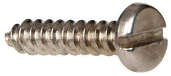 Value Collection - #4 Pan Head Slotted Sheet Metal Screw - Stainless Steel, 1/2" Length Under Head, Grade 316 - Eagle Tool & Supply