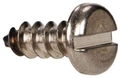 Value Collection - #6 Pan Head Slotted Sheet Metal Screw - Stainless Steel, 3/8" Length Under Head, Grade 316 - Eagle Tool & Supply