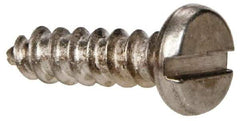 Value Collection - #6 Pan Head Slotted Sheet Metal Screw - Stainless Steel, 1/2" Length Under Head, Grade 316 - Eagle Tool & Supply
