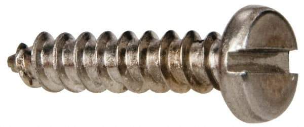 Value Collection - #6 Pan Head Slotted Sheet Metal Screw - Stainless Steel, 5/8" Length Under Head, Grade 316 - Eagle Tool & Supply