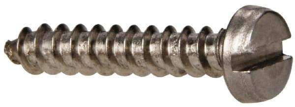 Value Collection - #6 Pan Head Slotted Sheet Metal Screw - Stainless Steel, 3/4" Length Under Head, Grade 316 - Eagle Tool & Supply