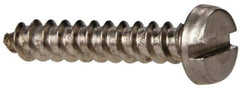 Value Collection - #6 Pan Head Slotted Sheet Metal Screw - Stainless Steel, 3/4" Length Under Head, Grade 316 - Eagle Tool & Supply
