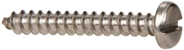 Value Collection - #6 Pan Head Slotted Sheet Metal Screw - Stainless Steel, 1" Length Under Head, Grade 316 - Eagle Tool & Supply