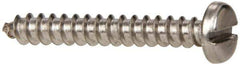 Value Collection - #6 Pan Head Slotted Sheet Metal Screw - Stainless Steel, 1" Length Under Head, Grade 316 - Eagle Tool & Supply