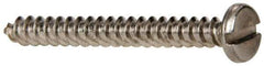 Value Collection - #6 Pan Head Slotted Sheet Metal Screw - Stainless Steel, 1-1/4" Length Under Head, Grade 316 - Eagle Tool & Supply