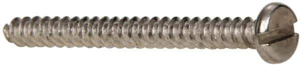 Value Collection - #6 Pan Head Slotted Sheet Metal Screw - Stainless Steel, 1-1/2" Length Under Head, Grade 316 - Eagle Tool & Supply