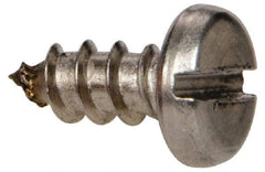 Value Collection - #8 Pan Head Slotted Sheet Metal Screw - Stainless Steel, 3/8" Length Under Head, Grade 316 - Eagle Tool & Supply