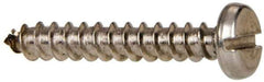 Value Collection - #8 Pan Head Slotted Sheet Metal Screw - Stainless Steel, 1" Length Under Head, Grade 316 - Eagle Tool & Supply