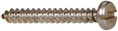 Value Collection - #8 Pan Head Slotted Sheet Metal Screw - Stainless Steel, 1-1/4" Length Under Head, Grade 316 - Eagle Tool & Supply