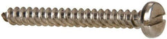 Value Collection - #8 Pan Head Slotted Sheet Metal Screw - Stainless Steel, 1-1/2" Length Under Head, Grade 316 - Eagle Tool & Supply