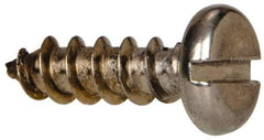 Value Collection - #10 Pan Head Slotted Sheet Metal Screw - Stainless Steel, 5/8" Length Under Head, Grade 316 - Eagle Tool & Supply