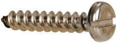 Value Collection - #10 Pan Head Slotted Sheet Metal Screw - Stainless Steel, 1" Length Under Head, Grade 316 - Eagle Tool & Supply