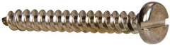 Value Collection - #10 Pan Head Slotted Sheet Metal Screw - Stainless Steel, 1-1/2" Length Under Head, Grade 316 - Eagle Tool & Supply