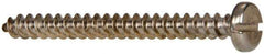 Value Collection - #10 Pan Head Slotted Sheet Metal Screw - Stainless Steel, 2" Length Under Head, Grade 316 - Eagle Tool & Supply