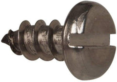 Value Collection - #12 Pan Head Slotted Sheet Metal Screw - Stainless Steel, 1/2" Length Under Head, Grade 316 - Eagle Tool & Supply