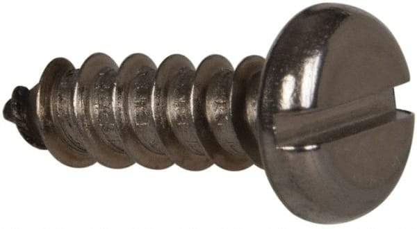 Value Collection - #12 Pan Head Slotted Sheet Metal Screw - Stainless Steel, 3/4" Length Under Head, Grade 316 - Eagle Tool & Supply