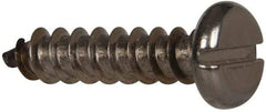 Value Collection - #12 Pan Head Slotted Sheet Metal Screw - Stainless Steel, 1" Length Under Head, Grade 316 - Eagle Tool & Supply