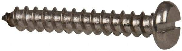 Value Collection - #12 Pan Head Slotted Sheet Metal Screw - Stainless Steel, 1-1/2" Length Under Head, Grade 316 - Eagle Tool & Supply