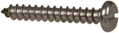 Value Collection - #12 Pan Head Slotted Sheet Metal Screw - Stainless Steel, 1-1/2" Length Under Head, Grade 316 - Eagle Tool & Supply