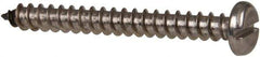 Value Collection - #12 Pan Head Slotted Sheet Metal Screw - Stainless Steel, 2" Length Under Head, Grade 316 - Eagle Tool & Supply