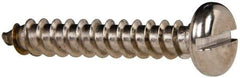 Value Collection - #14 Pan Head Slotted Sheet Metal Screw - Stainless Steel, 1-1/2" Length Under Head, Grade 316 - Eagle Tool & Supply