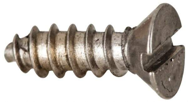 Value Collection - #12 Flat Head Slotted Sheet Metal Screw - Stainless Steel, 3/4" OAL, Grade 316 - Eagle Tool & Supply