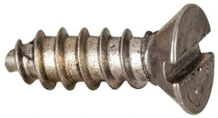 Value Collection - #12 Flat Head Slotted Sheet Metal Screw - Stainless Steel, 3/4" OAL, Grade 316 - Eagle Tool & Supply