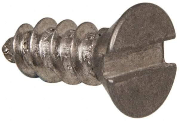 Value Collection - #6 Flat Head Slotted Sheet Metal Screw - Stainless Steel, 3/8" OAL, Grade 316 - Eagle Tool & Supply
