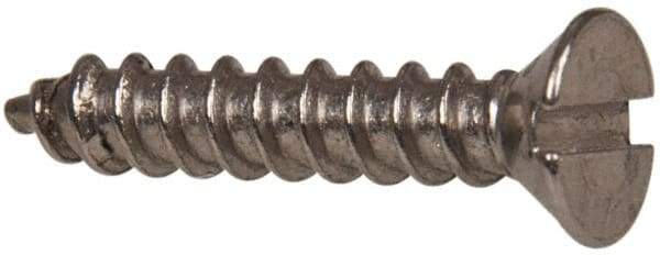 Value Collection - #6 Flat Head Slotted Sheet Metal Screw - Stainless Steel, 3/4" OAL, Grade 316 - Eagle Tool & Supply