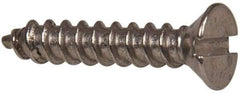 Value Collection - #6 Flat Head Slotted Sheet Metal Screw - Stainless Steel, 3/4" OAL, Grade 316 - Eagle Tool & Supply