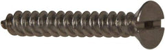 Value Collection - #6 Flat Head Slotted Sheet Metal Screw - Stainless Steel, 1" OAL, Grade 316 - Eagle Tool & Supply